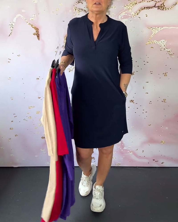 Hanne | Elegant Dress with V-Neck