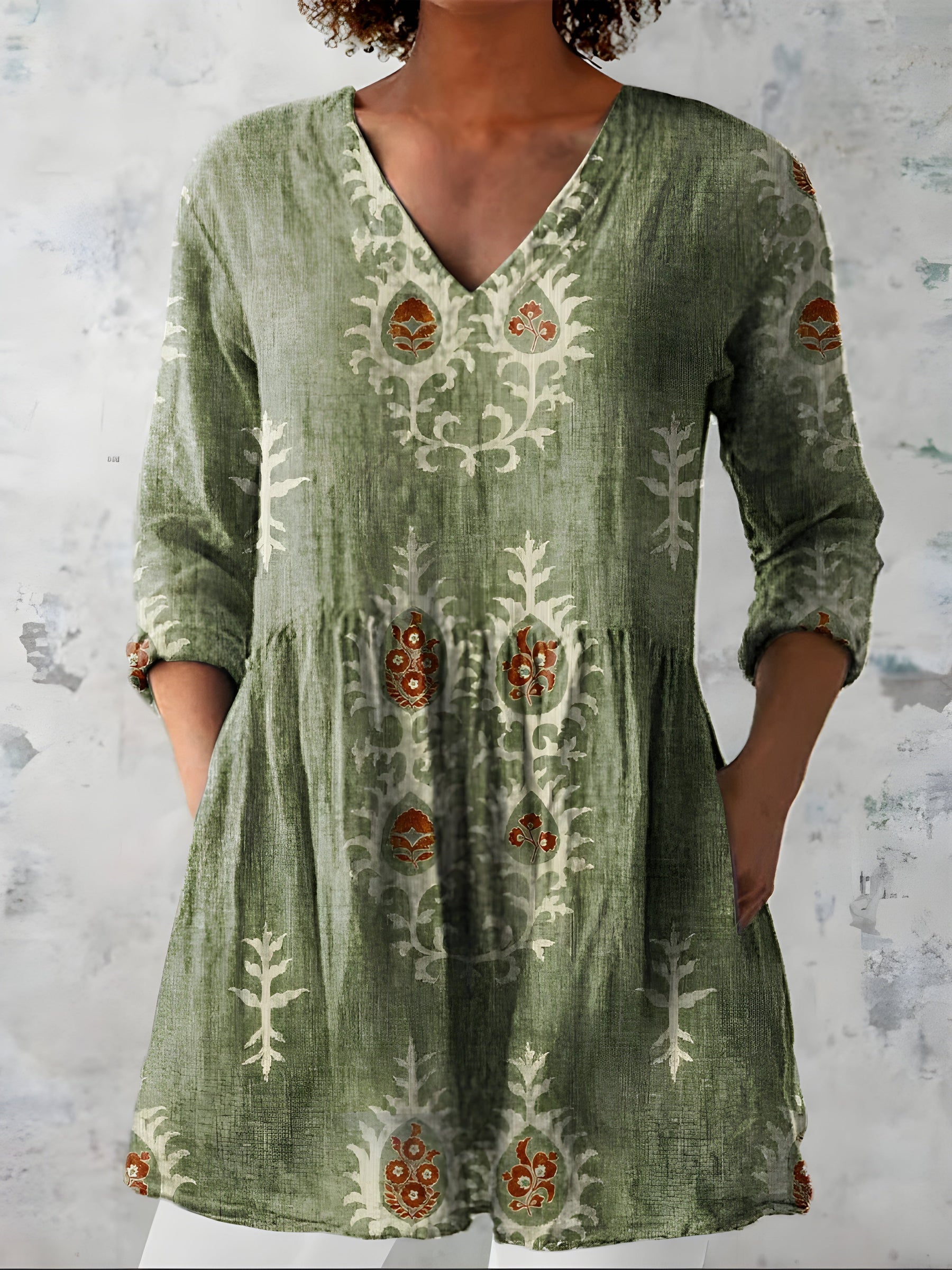 Charlotte | Long V-Neck Blouse