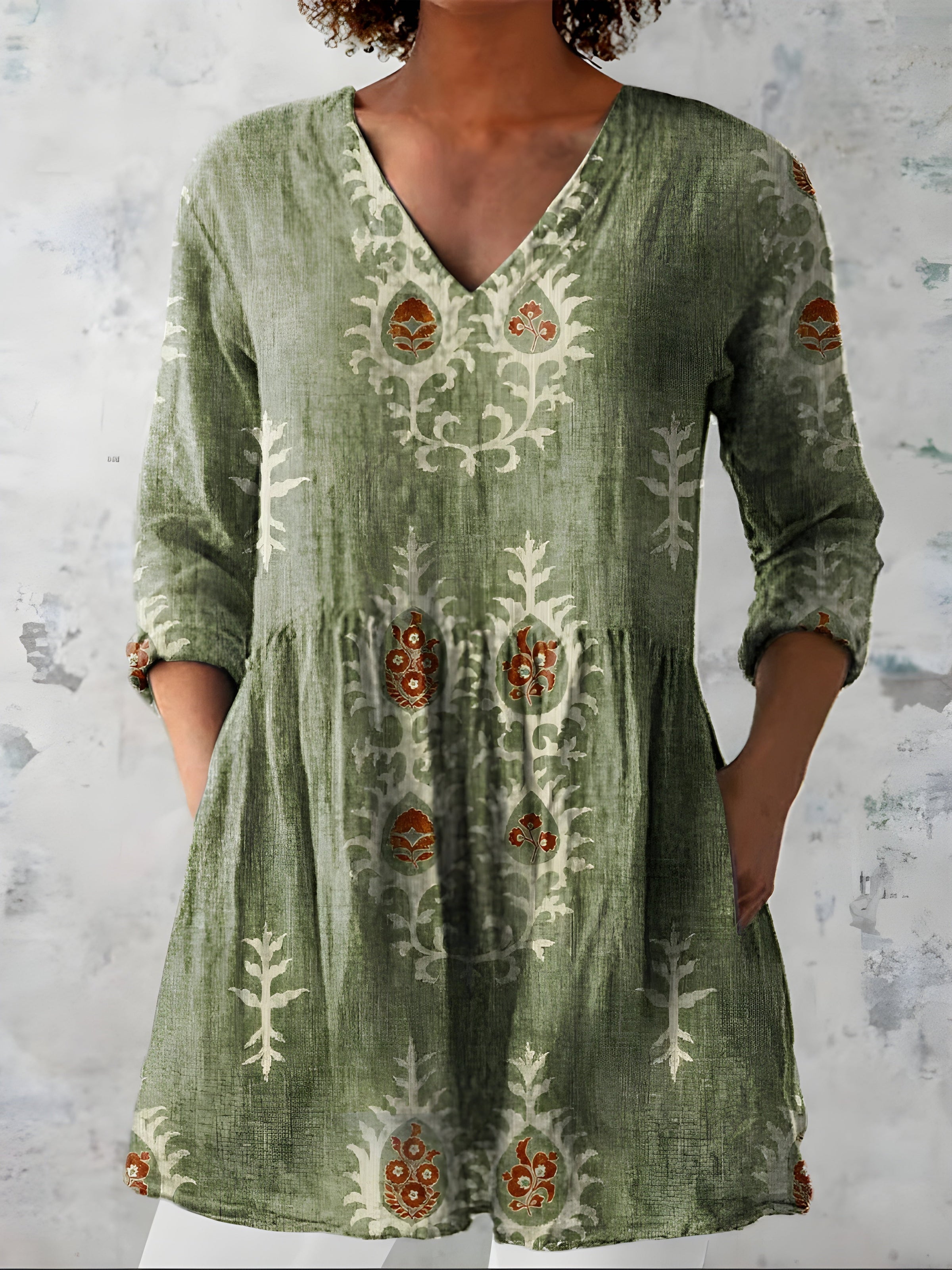 Charlotte | Long V-Neck Blouse