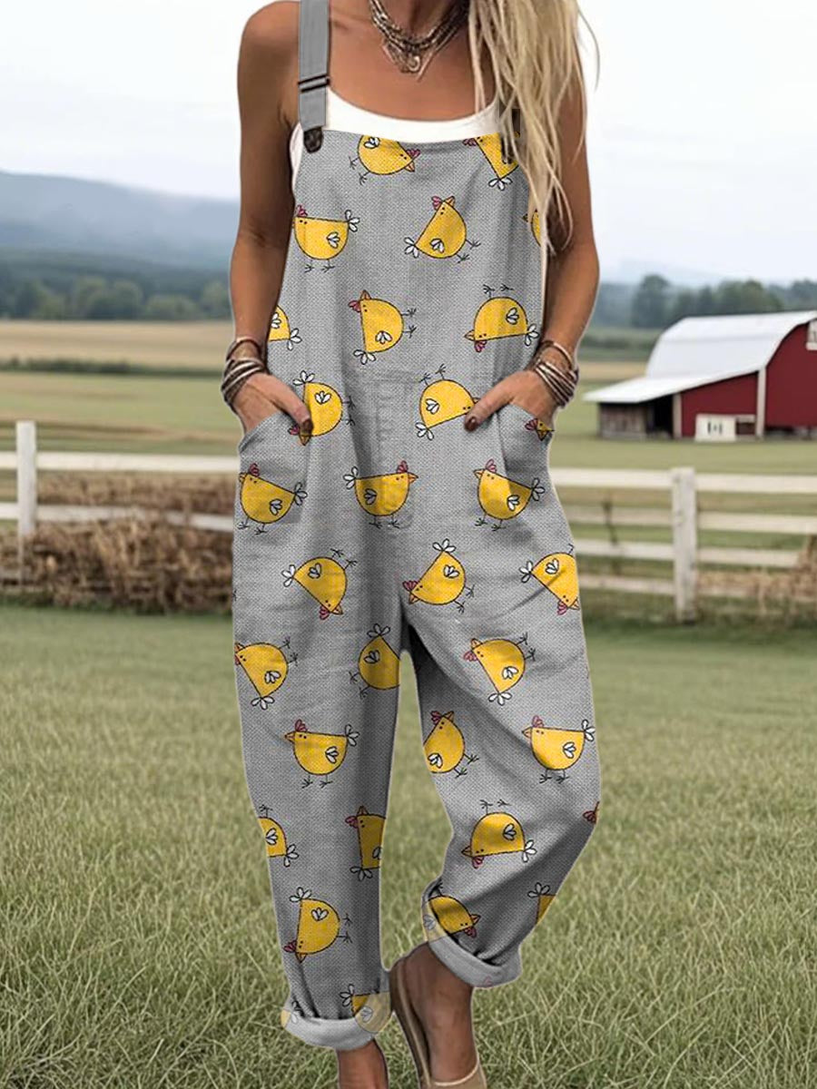 Primrose | Country Chicken Print Jumpsuit