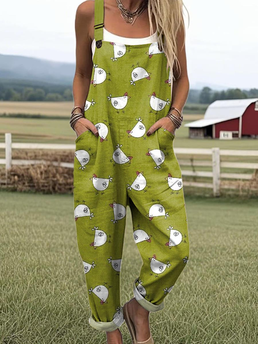 Primrose | Country Chicken Print Jumpsuit