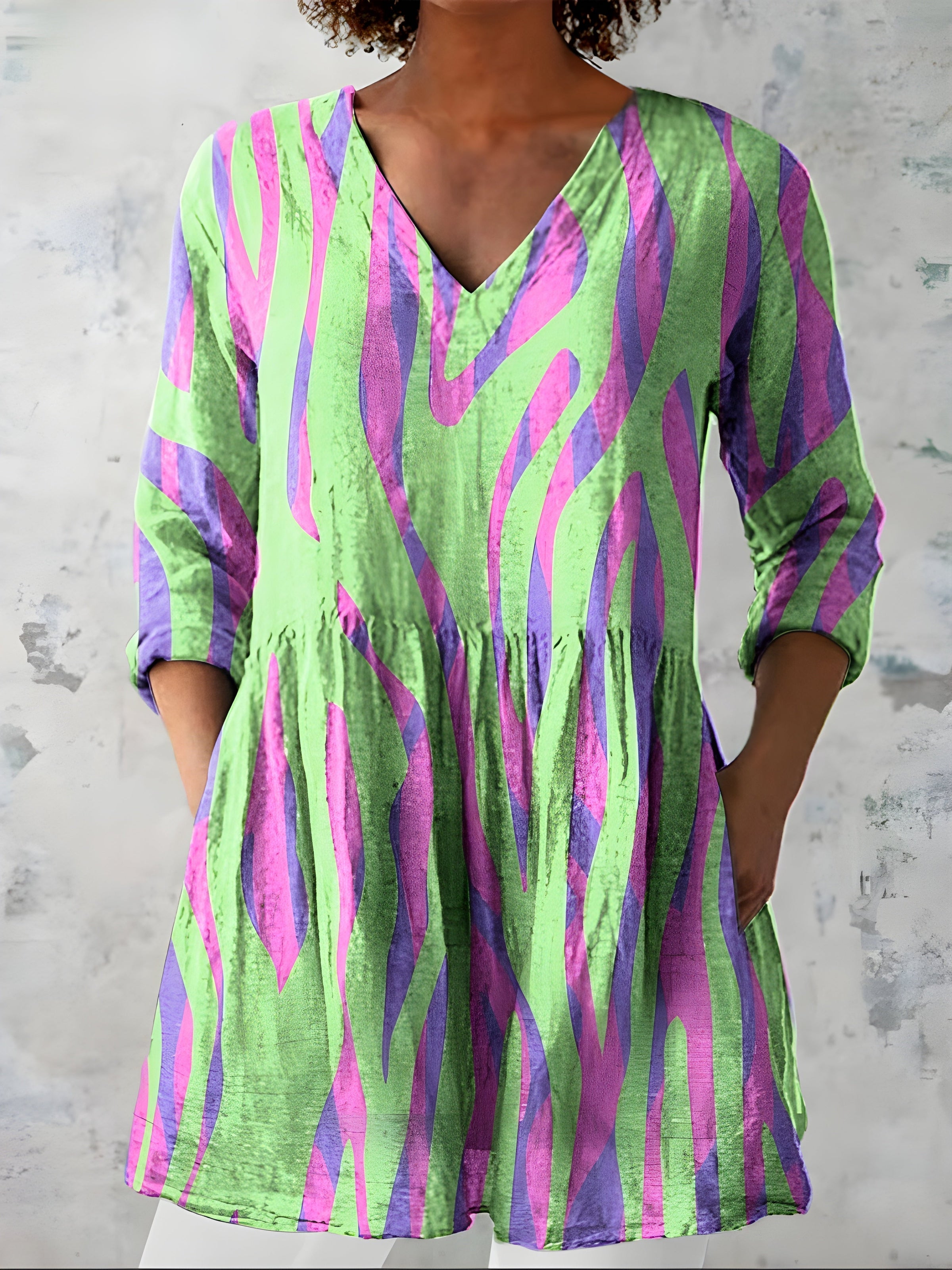 Isolde | Long V-Neck Blouse