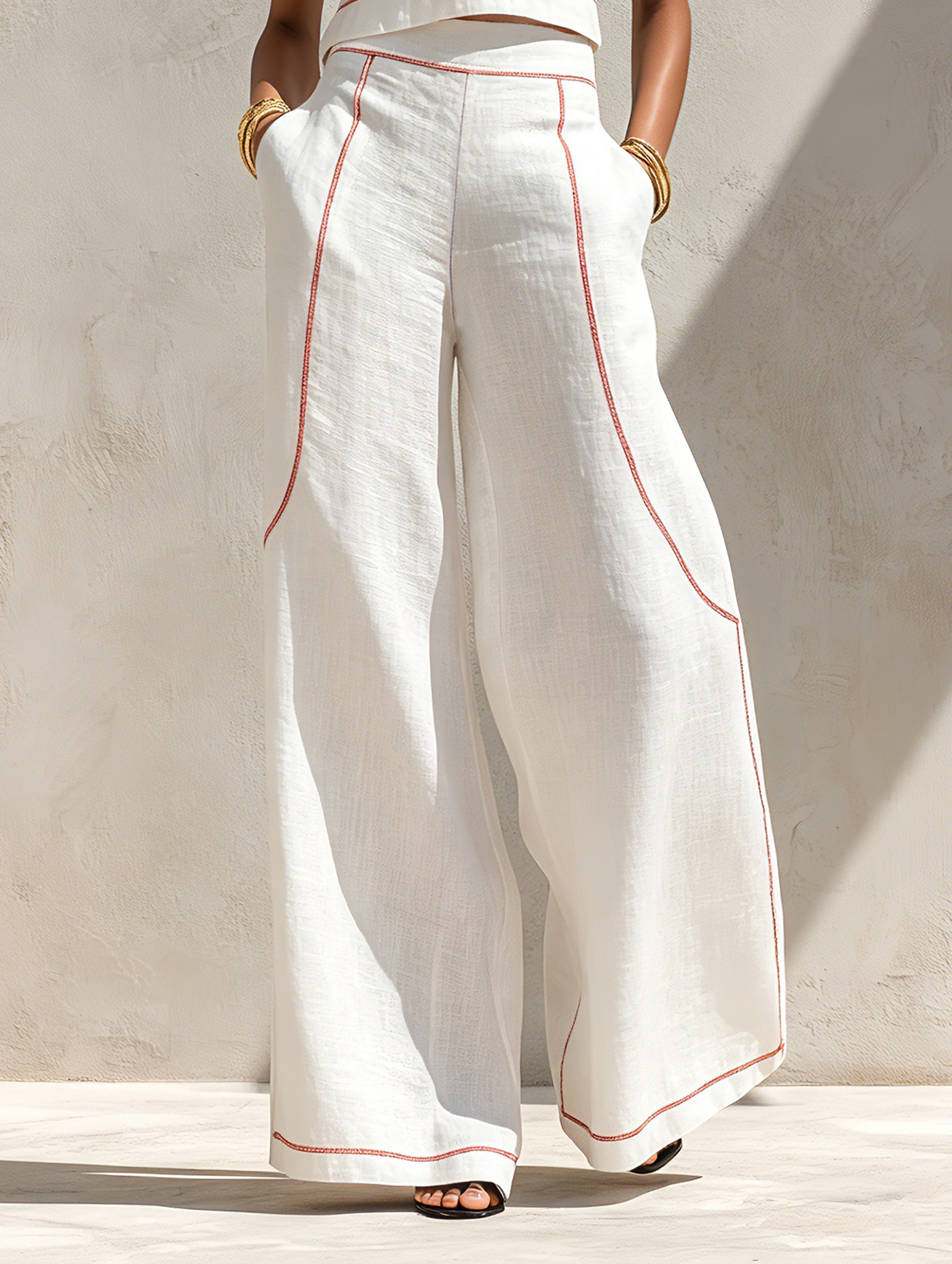 Mireille | Contrast Linen Set