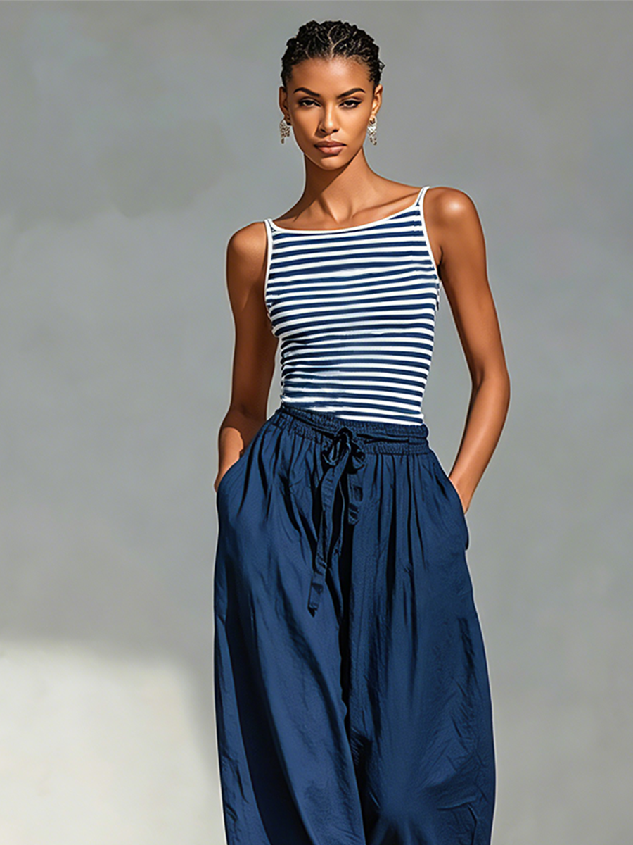 Roxane | Striped Cotton Set