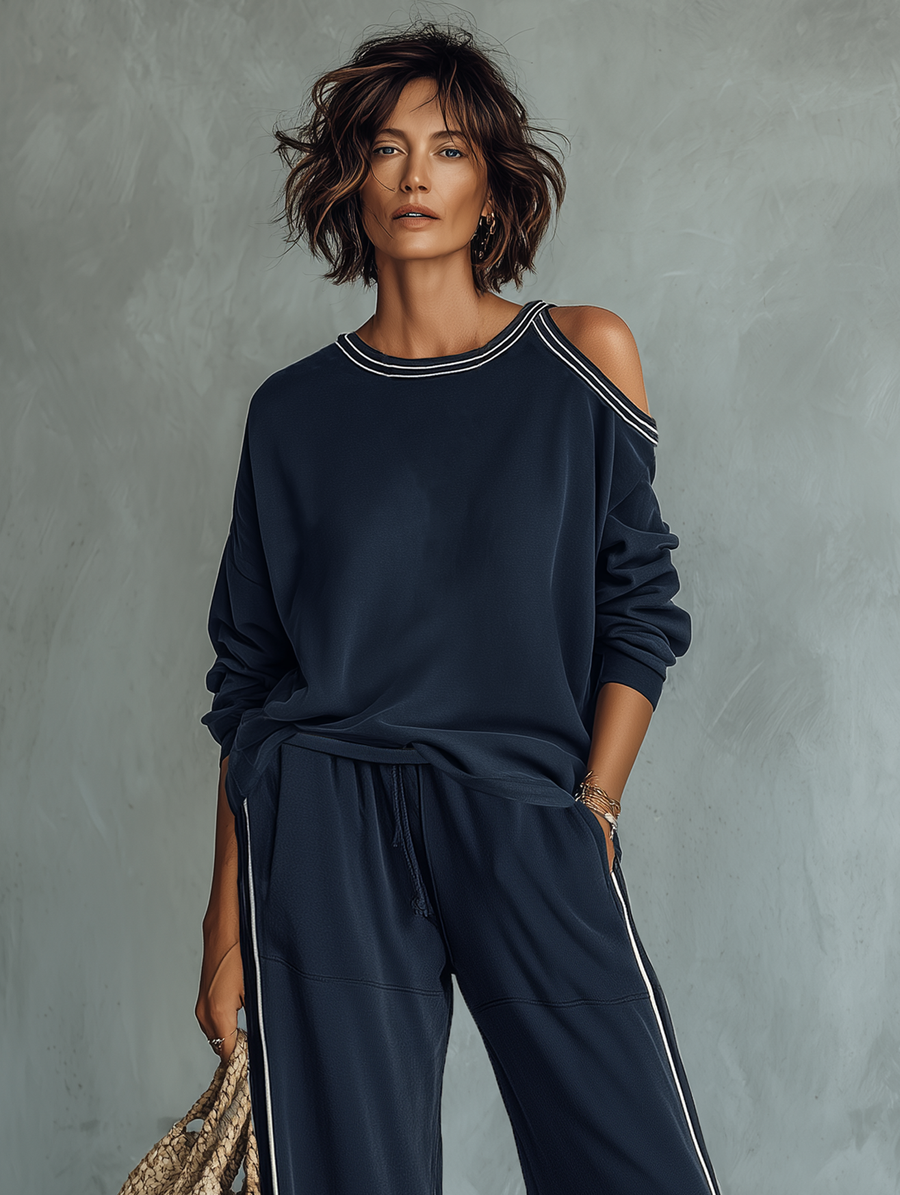 Valentine | One-Shoulder Lounge Set