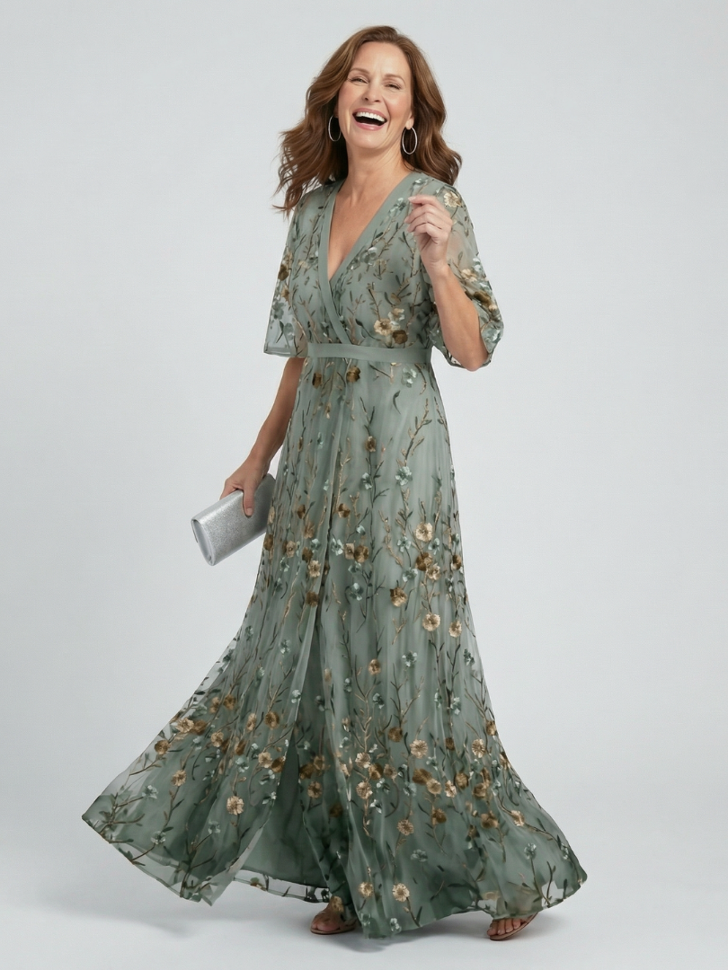 Selora | Tummy-Concealing Floral Halter Dress