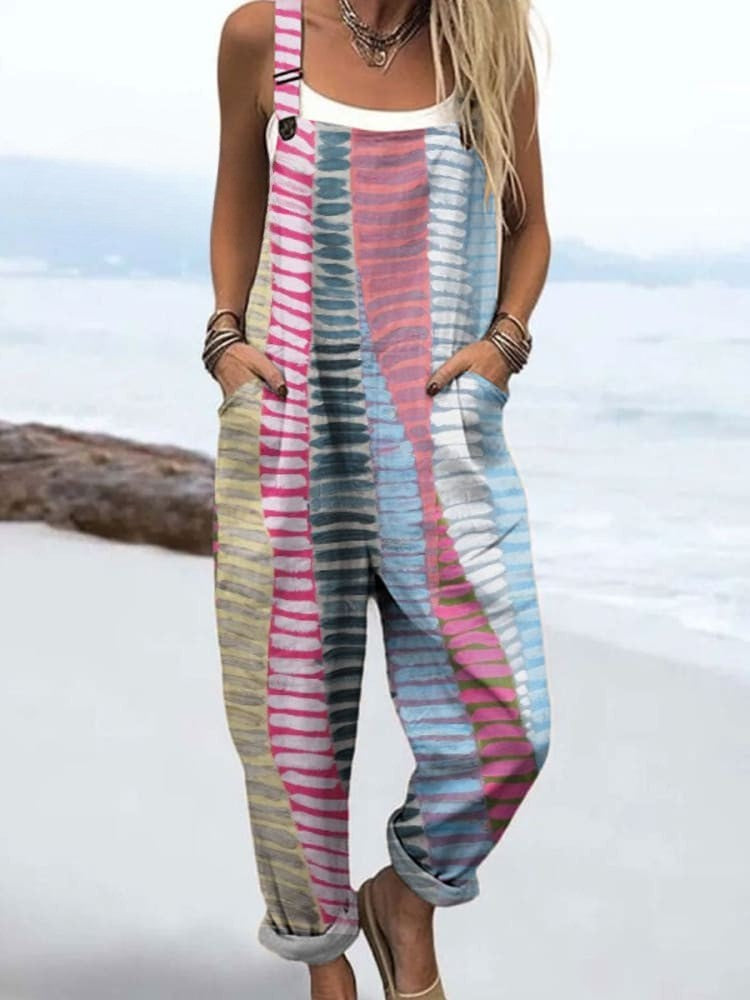 Colombe | Pastel Coastal Stripe Jumpsuit