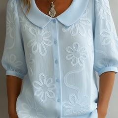 Aurélie light floral blouse - Blue