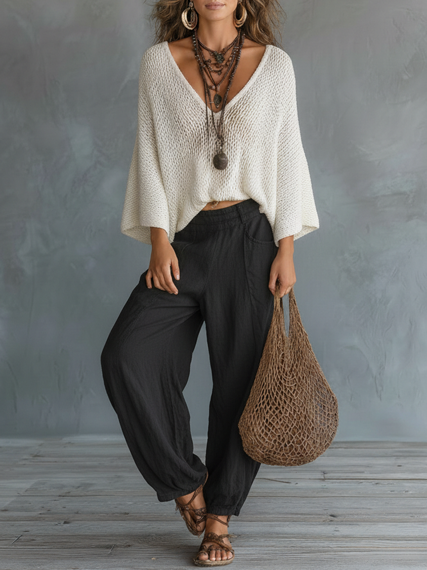 Aveline | Cape Knit Set
