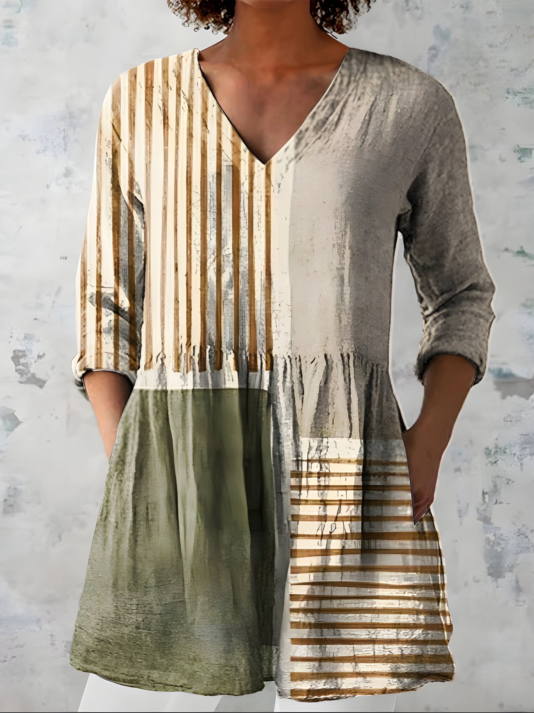 Gwendolyn | Long V-Neck Blouse