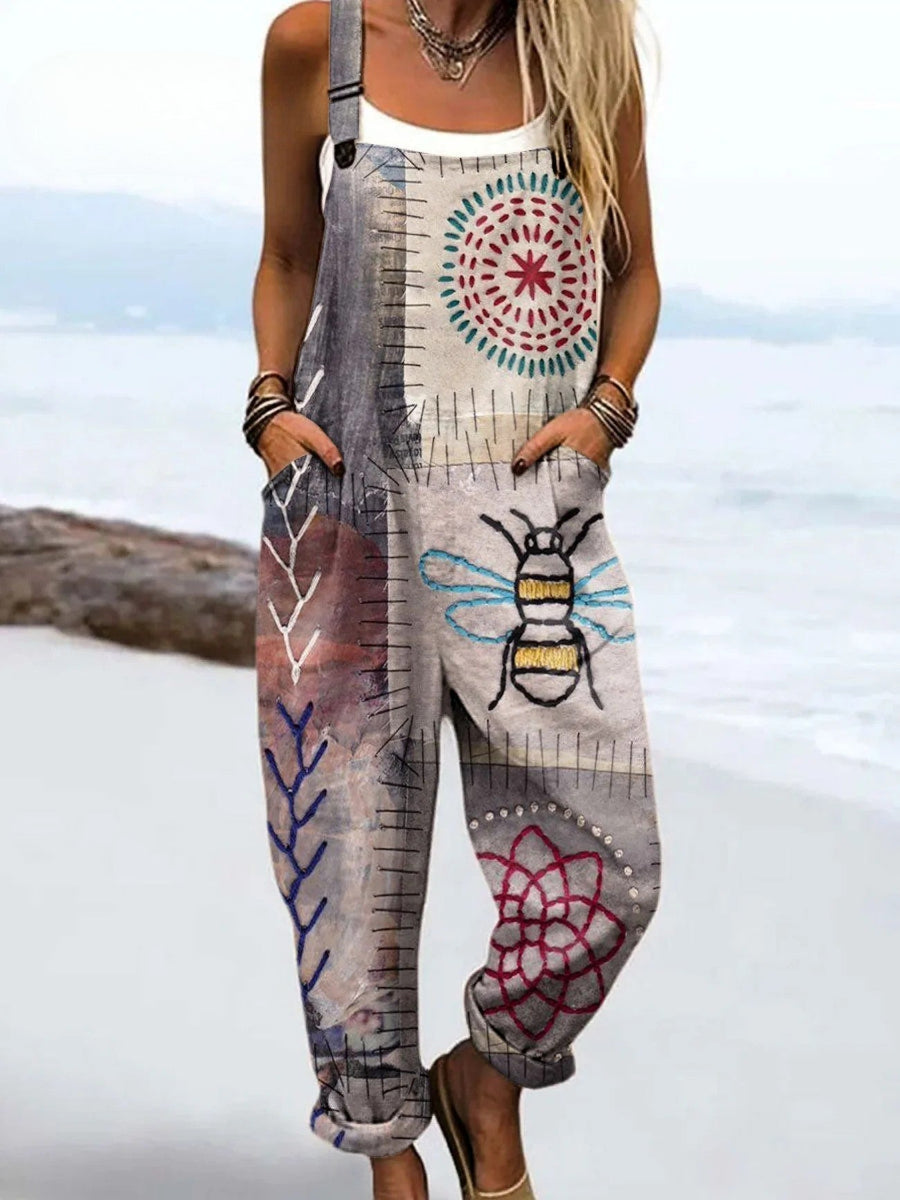 Linnea | Bee & Bloom Print Jumpsuit