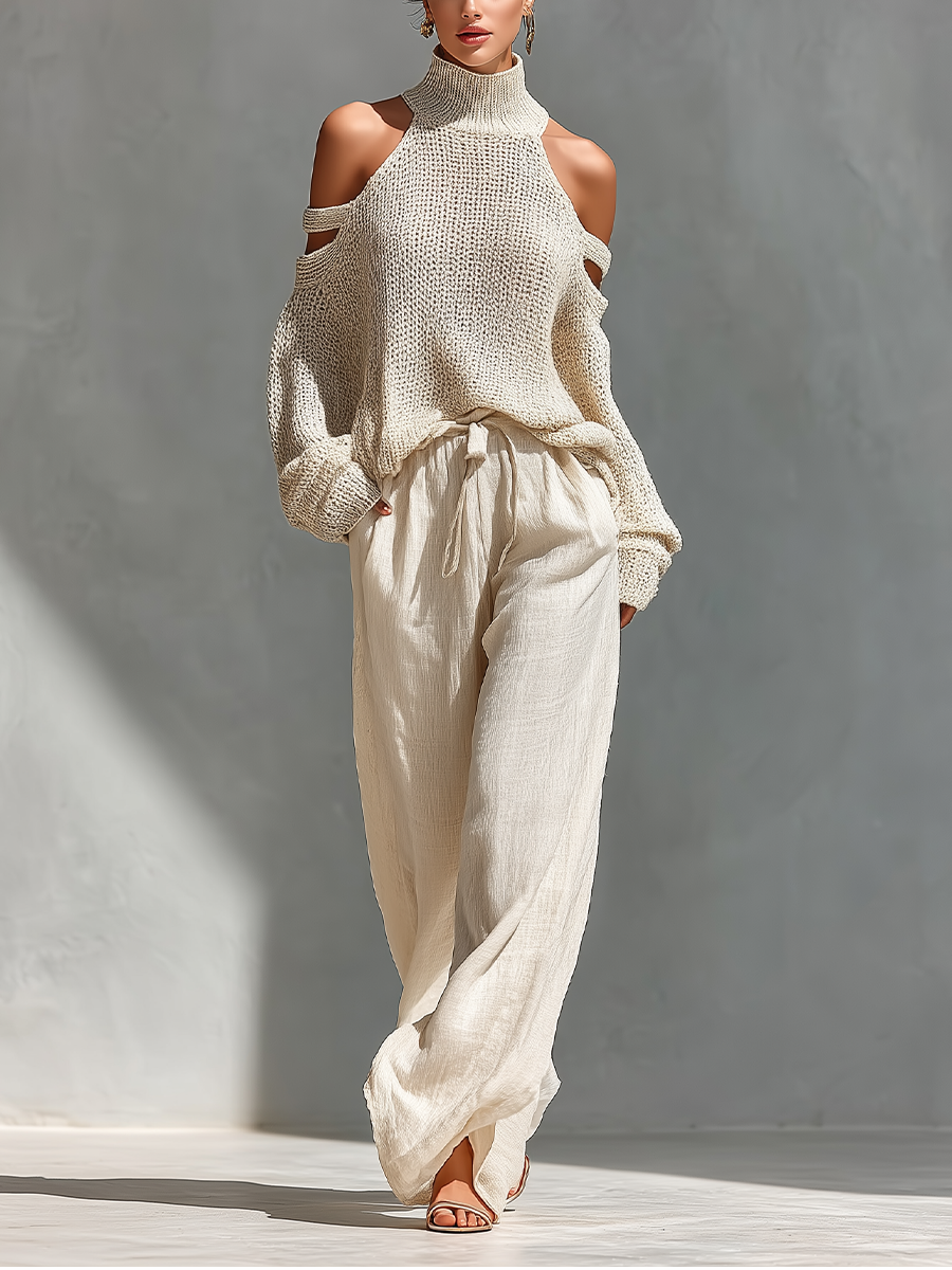 Charlotte | Beige Knit Set