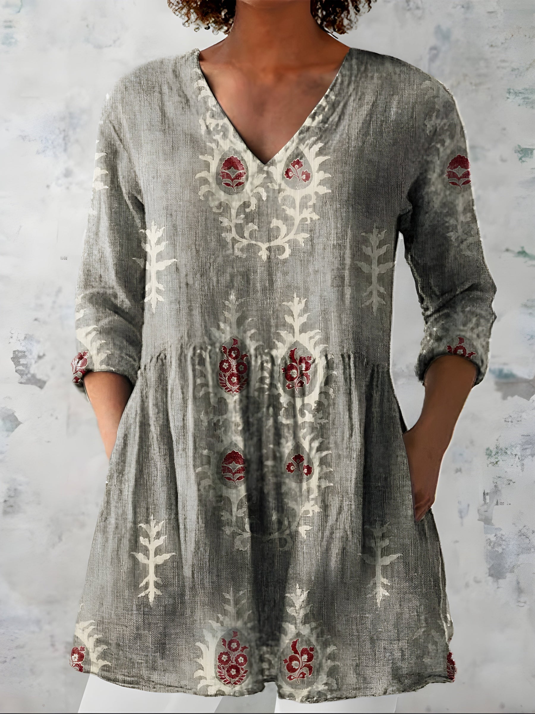 Charlotte | Long V-Neck Blouse