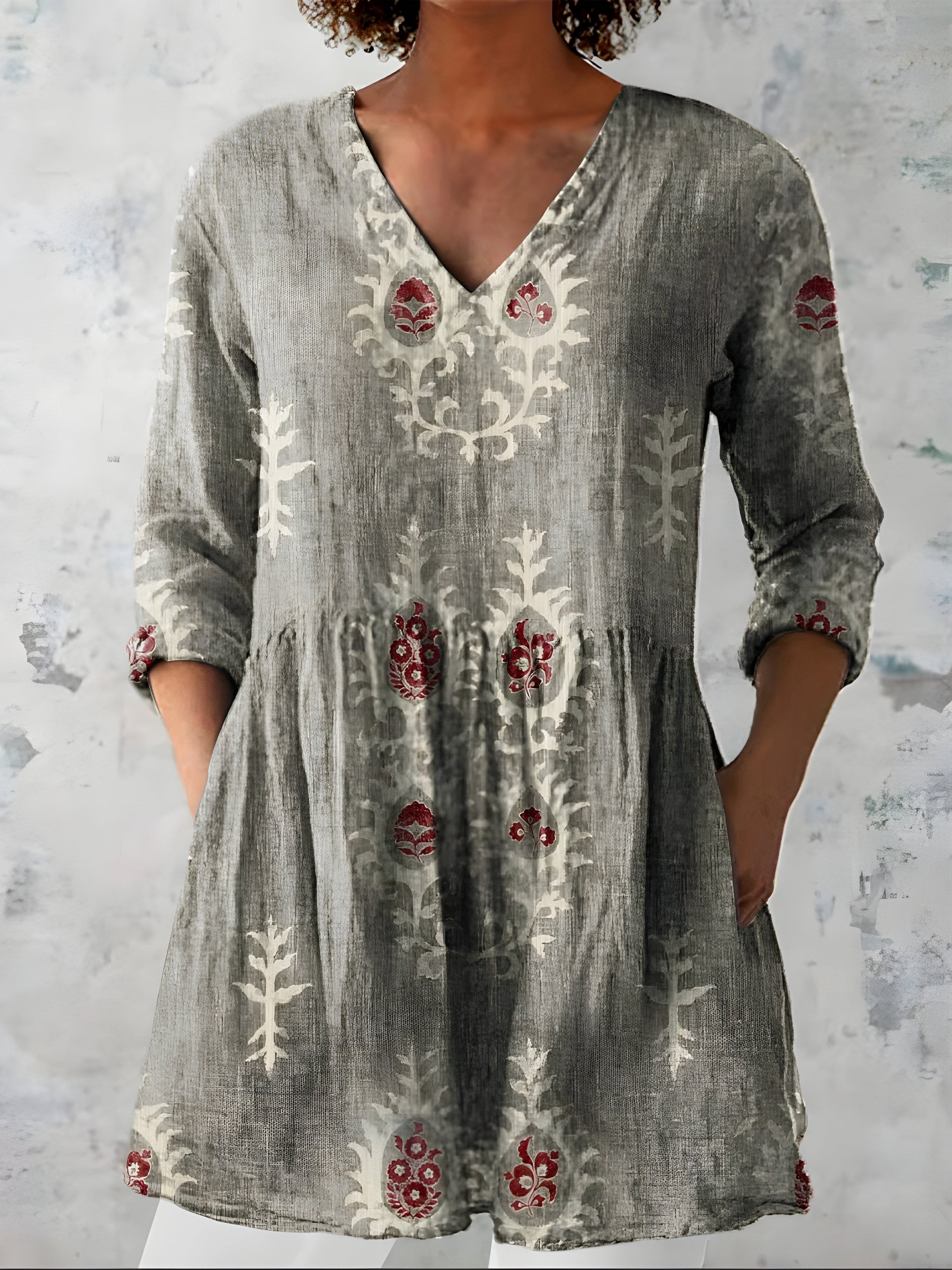 Charlotte | Long V-Neck Blouse