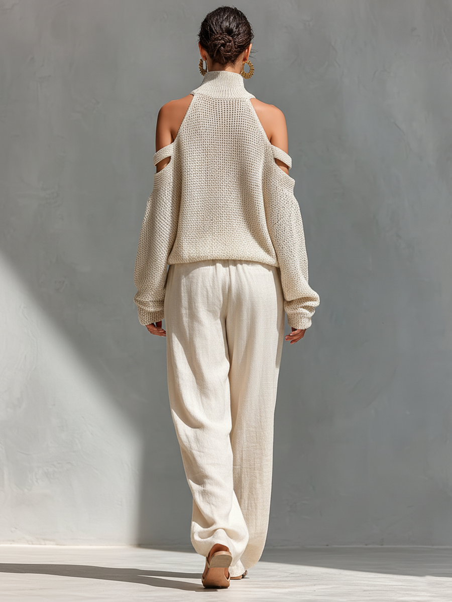 Charlotte | Beige Knit Set