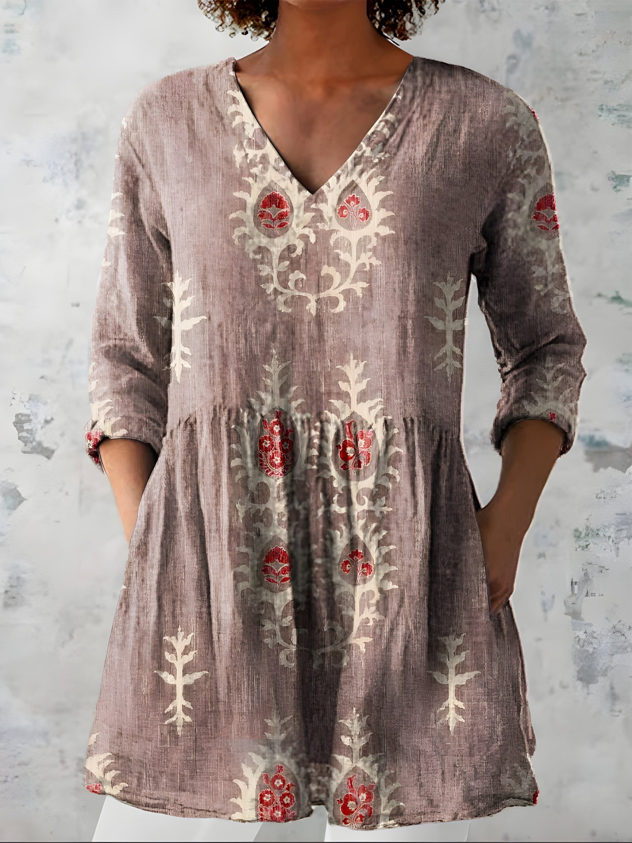 Charlotte | Long V-Neck Blouse