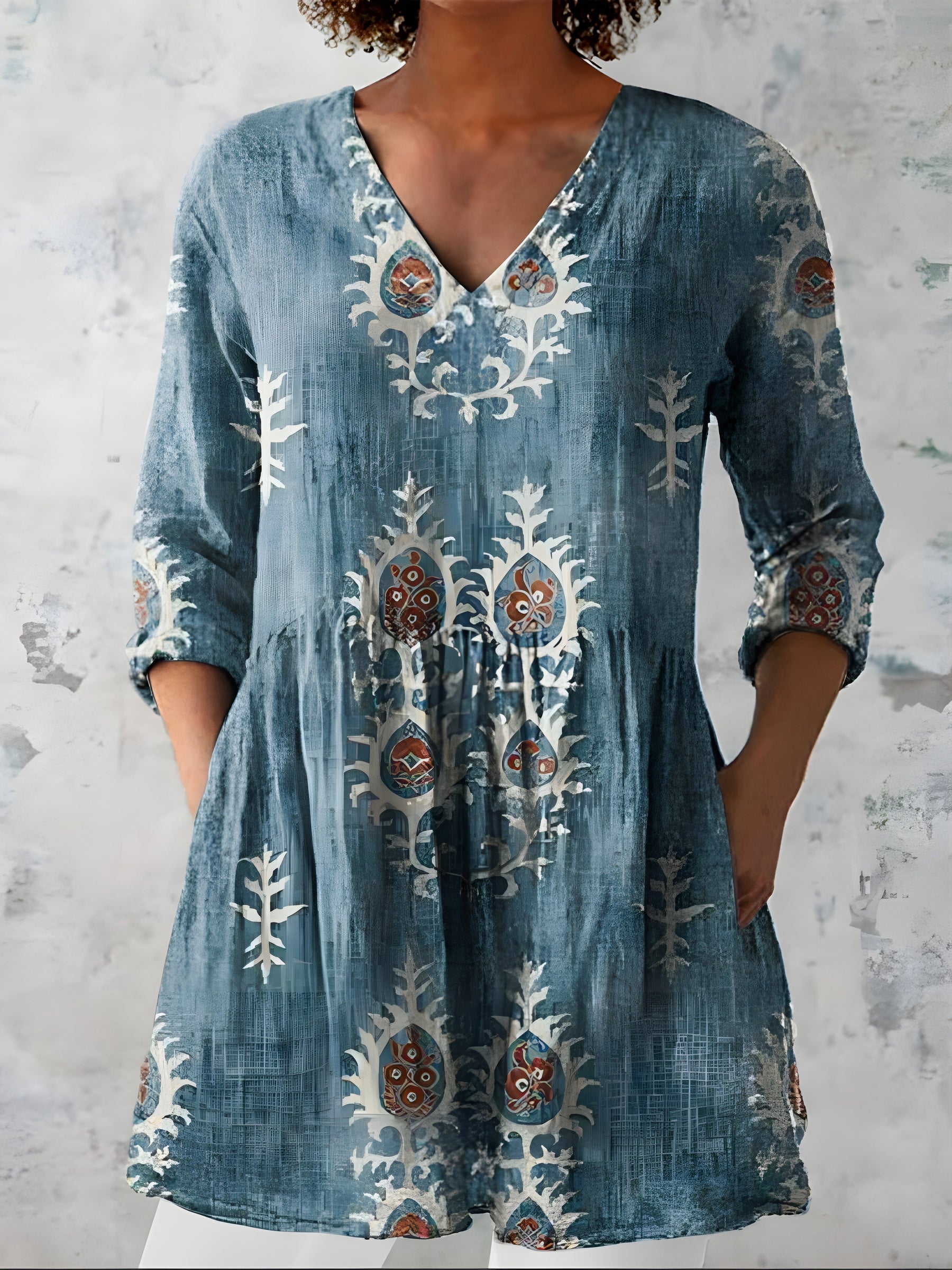 Charlotte | Long V-Neck Blouse