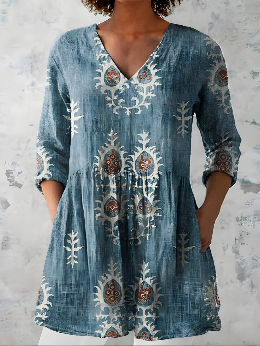 Charlotte | Long V-Neck Blouse