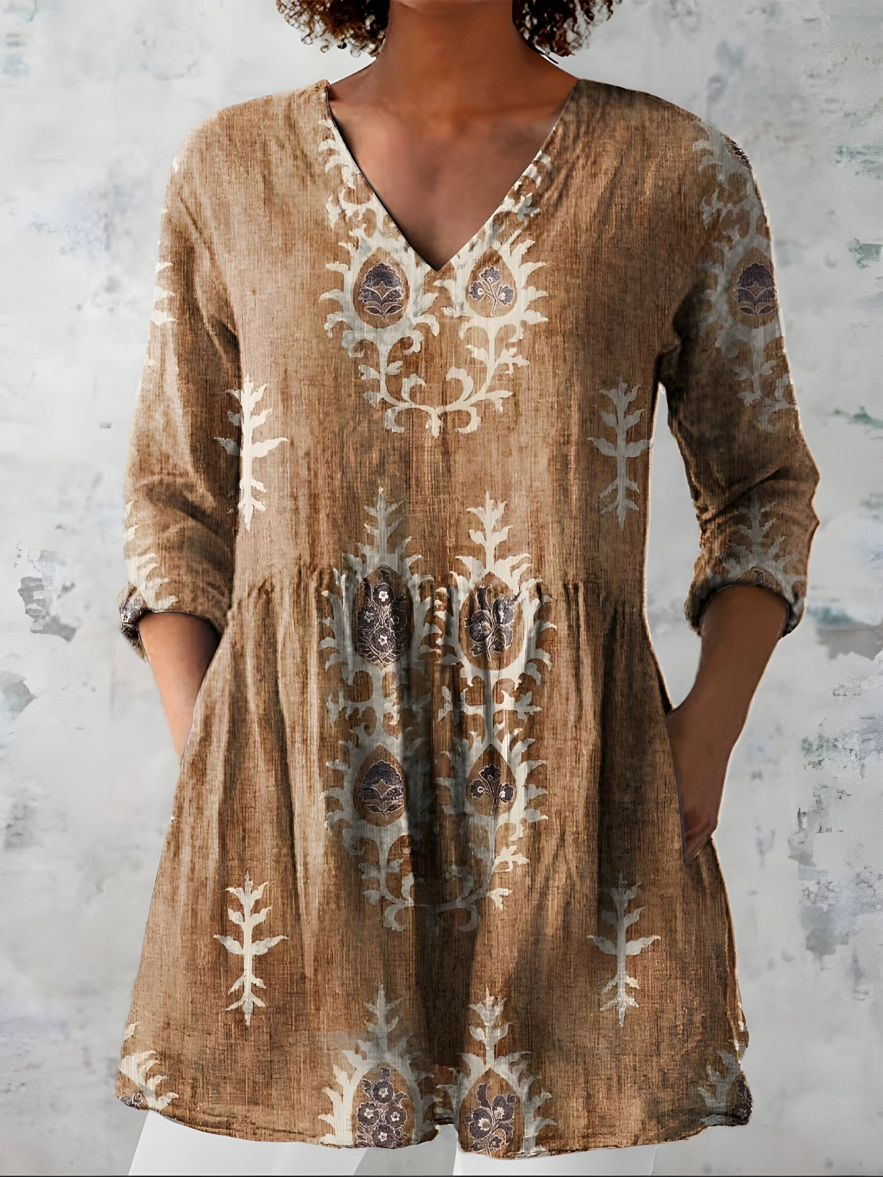 Charlotte | Long V-Neck Blouse