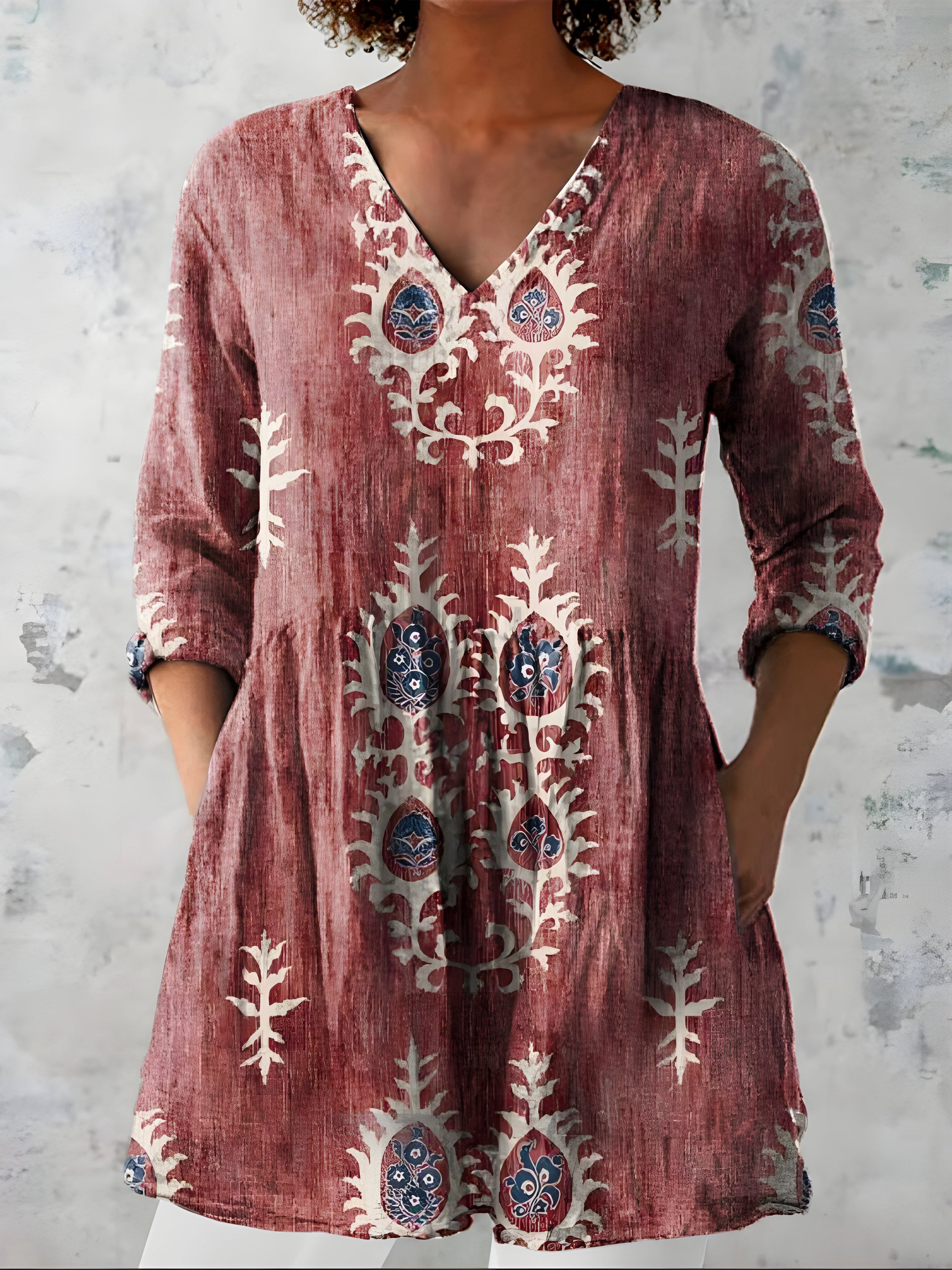 Charlotte | Long V-Neck Blouse