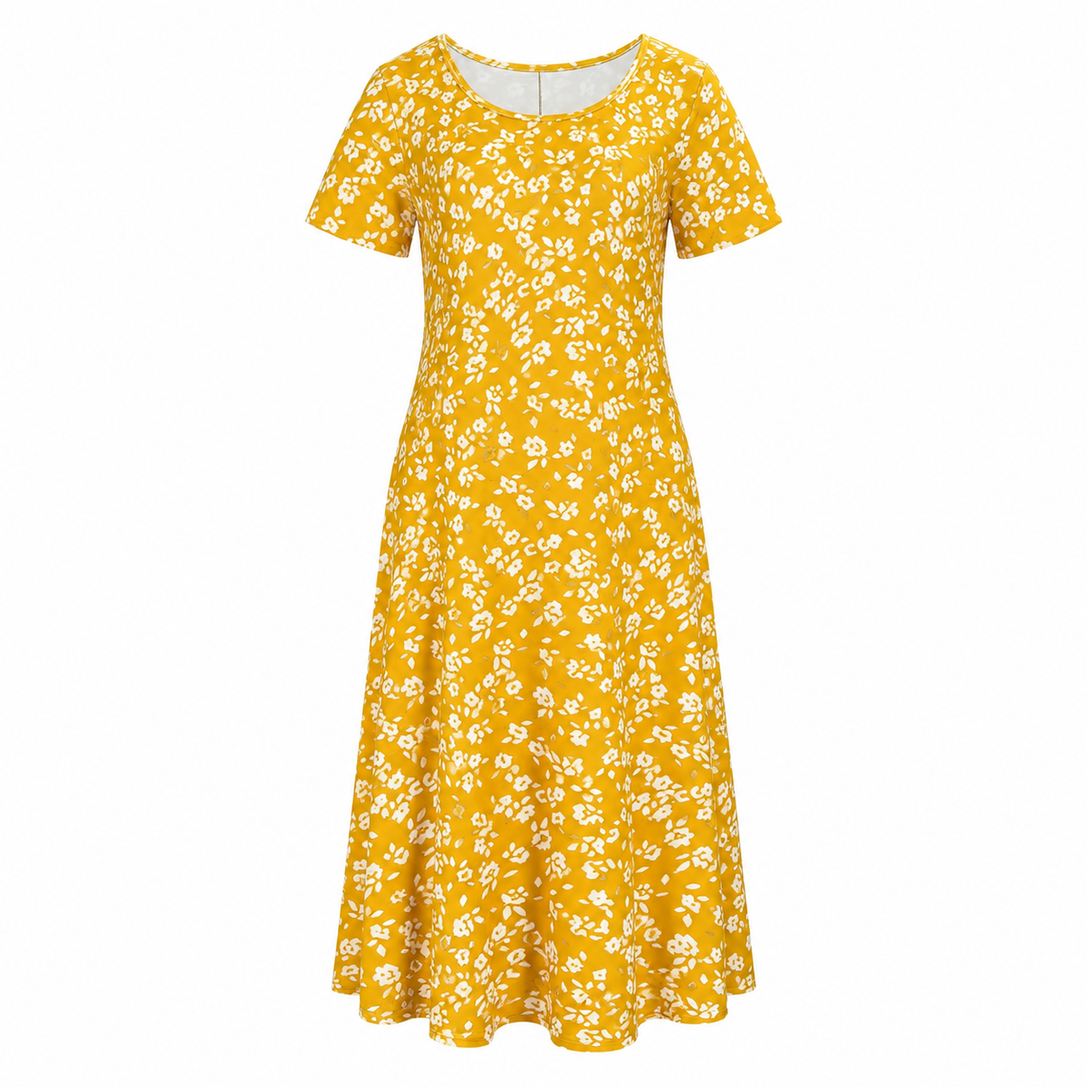 Elise™ – Elegant Floral Midi Dress with a Flattering Fit