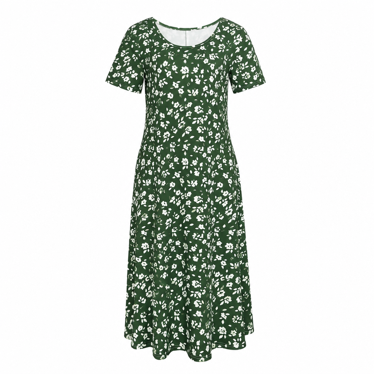 Elise™ – Elegant Floral Midi Dress with a Flattering Fit