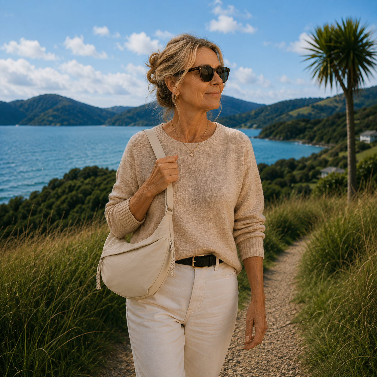 Elena | Beige Shoulder Bag