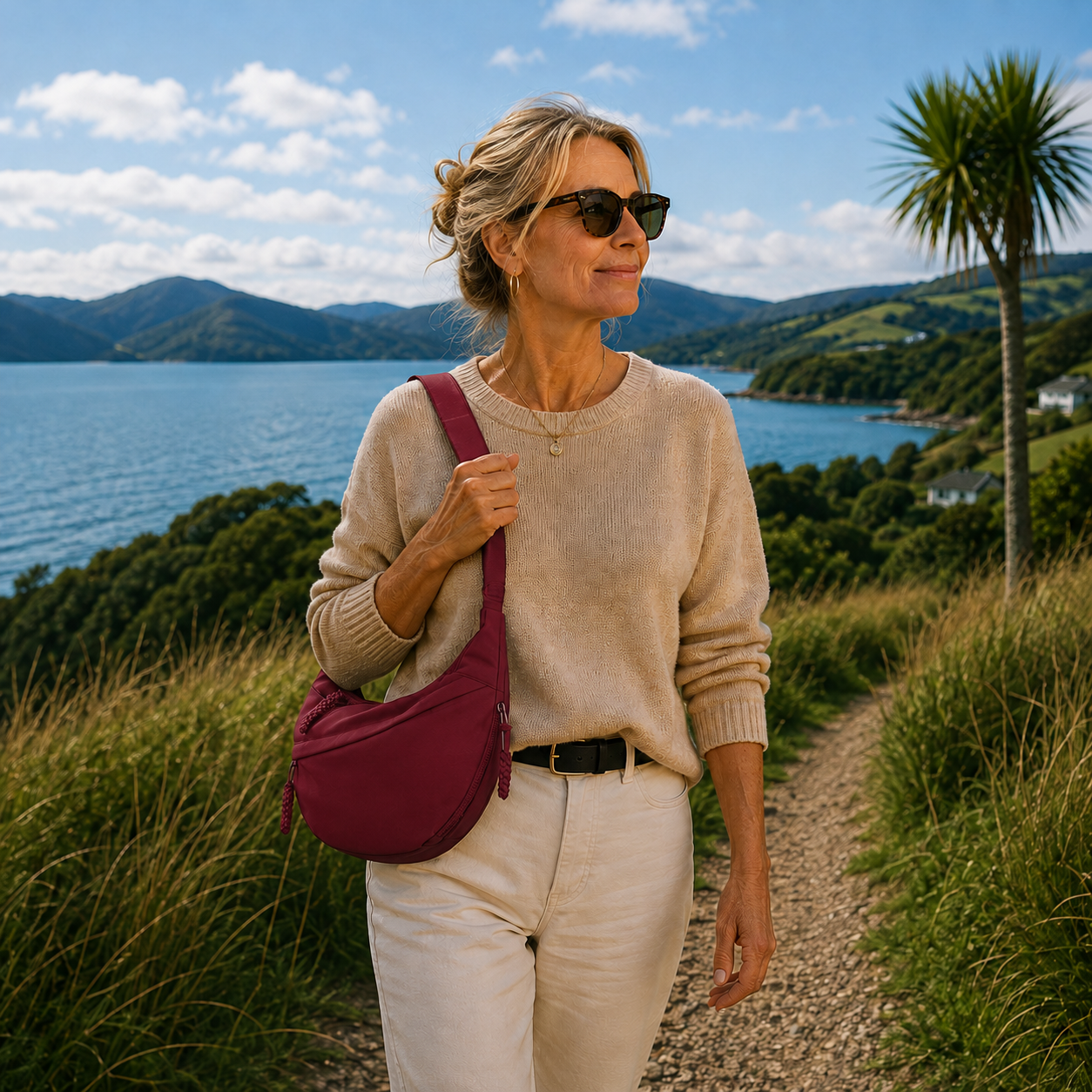 Rosa | Burgundy Shoulder Bag