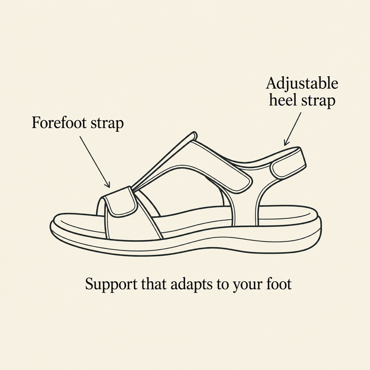 Richmond Sandals with a Comfortable Wedge Sole