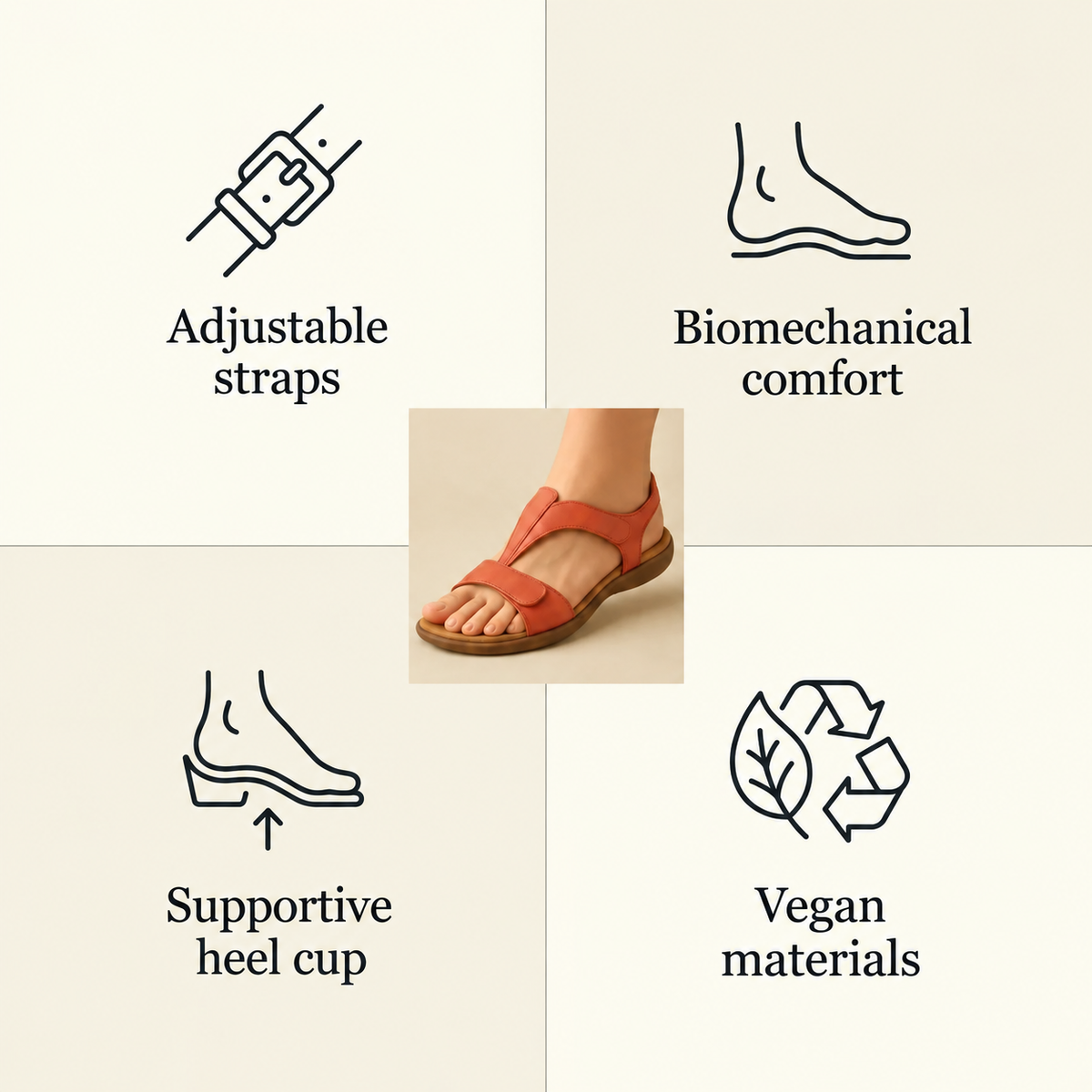 Richmond Sandals with a Comfortable Wedge Sole