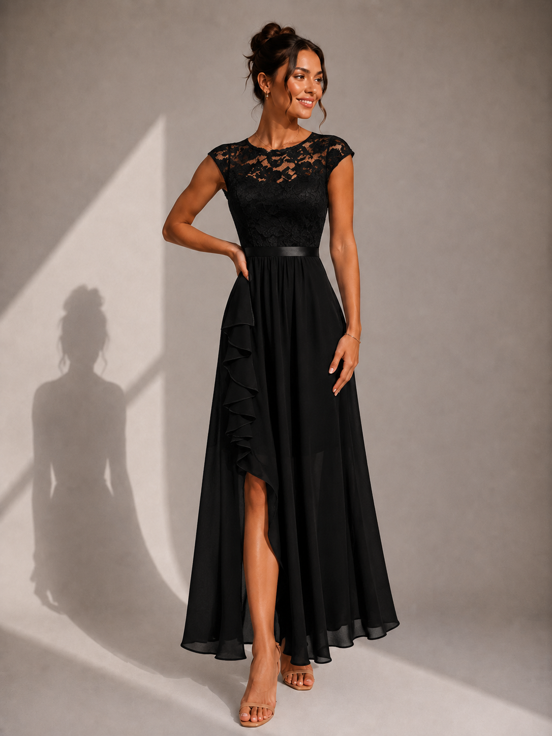 Viola | Lace Bodice Maxi Dress