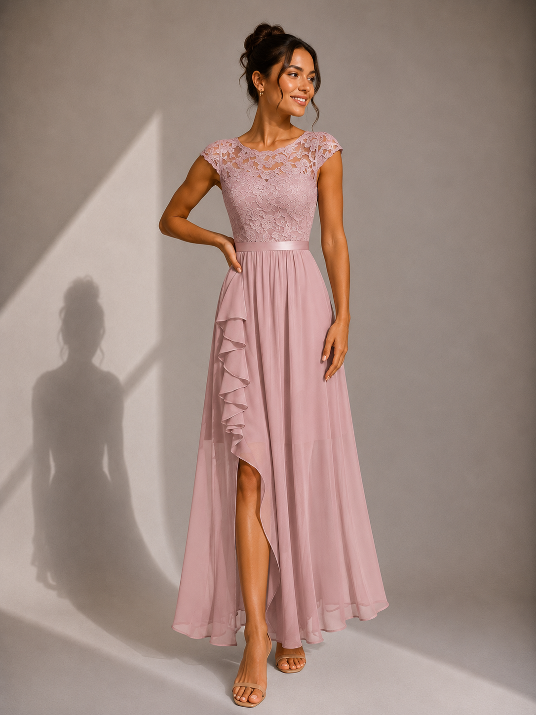 Viola | Lace Bodice Maxi Dress