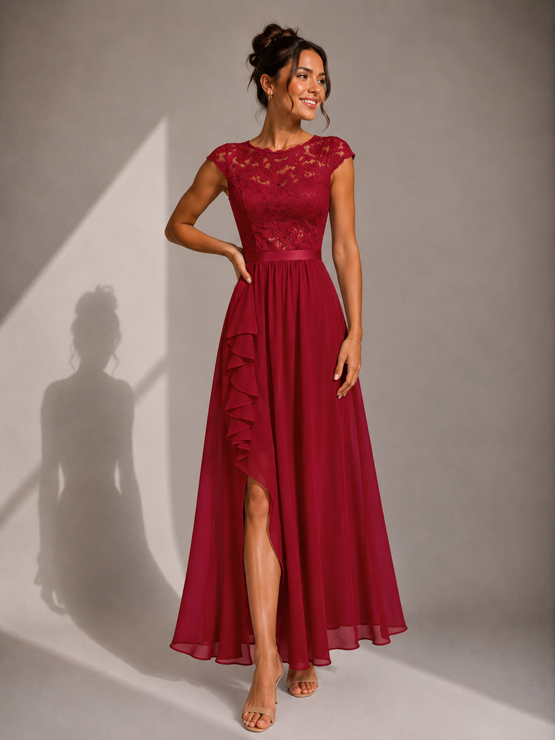 Viola | Lace Bodice Maxi Dress