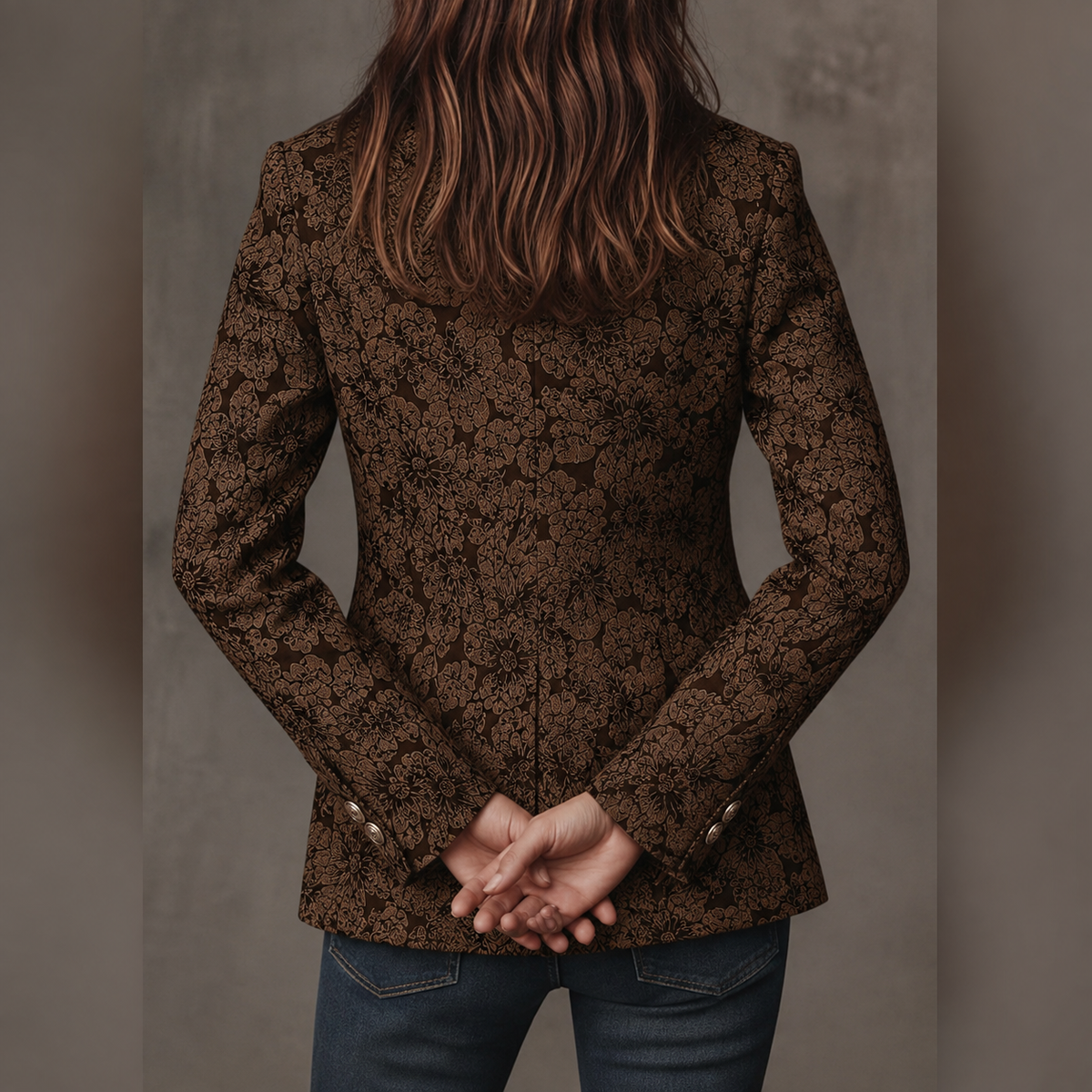 Estelle | Fitted Paisley Jacquard Blazer