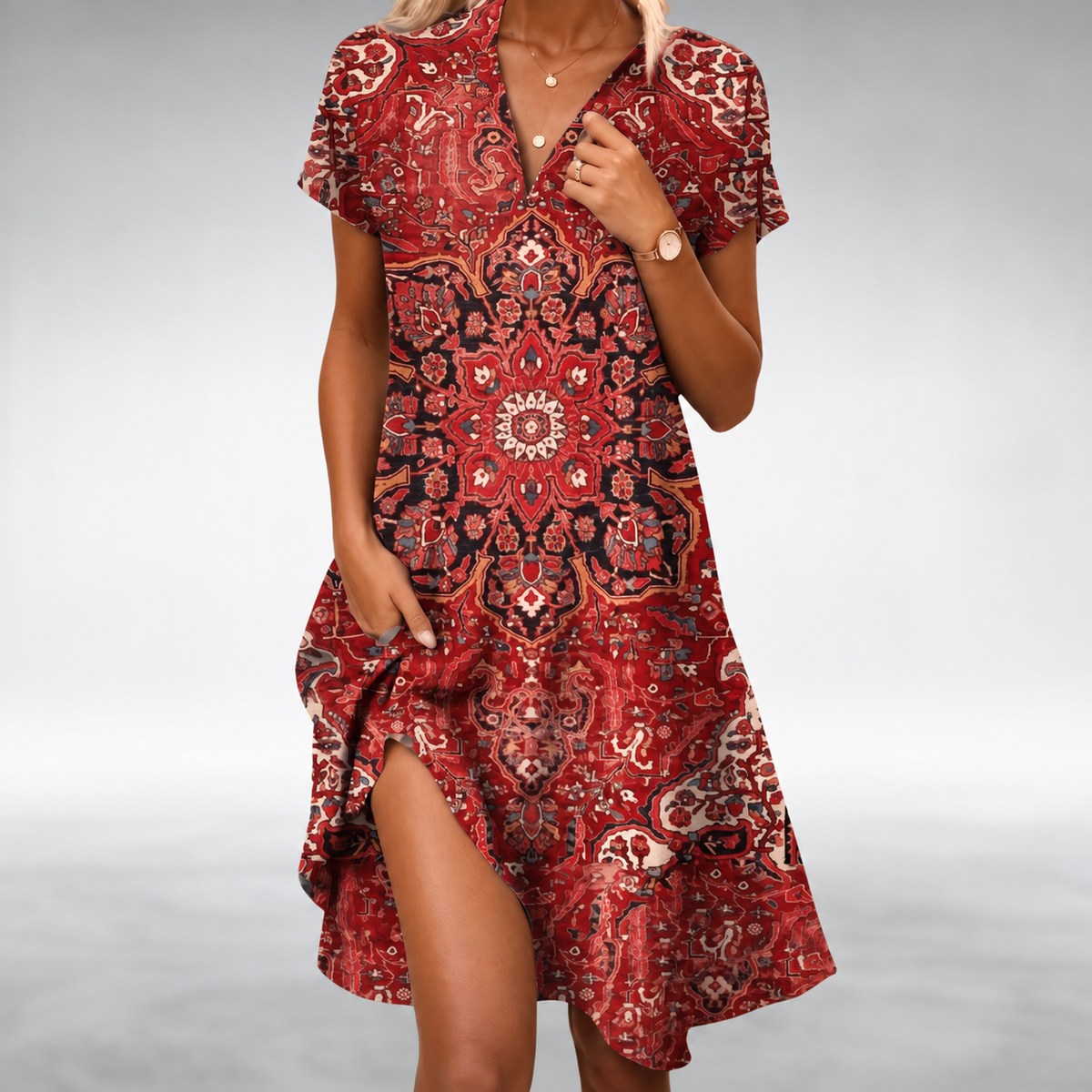 Moira™ Lightweight Comfort Midi Dress