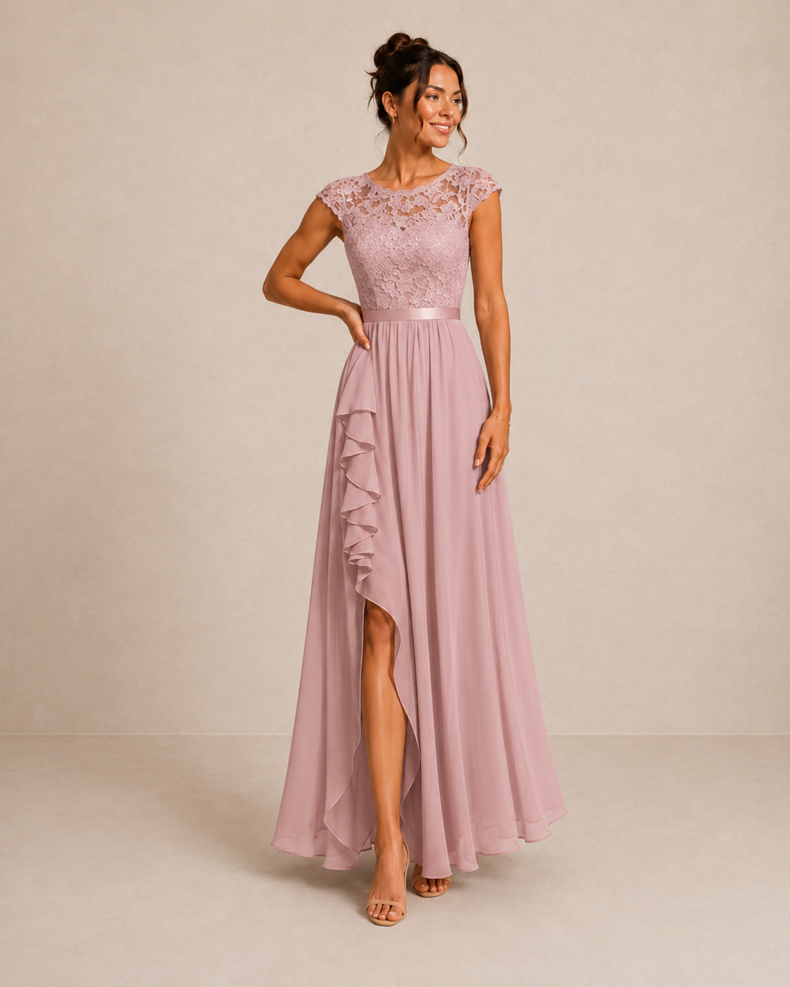 Viola | Lace Bodice Maxi Dress