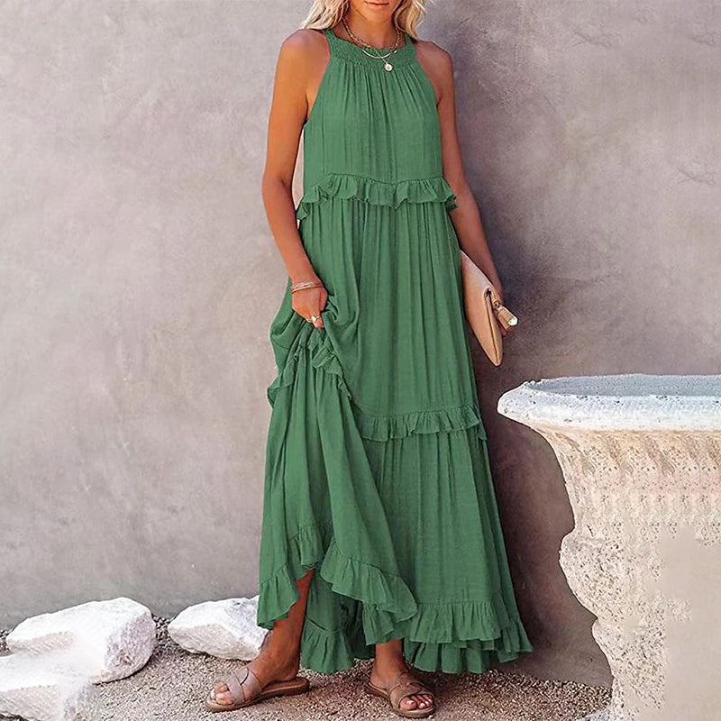 Elara™ Tummy-Flattering Maxi Summer Dress