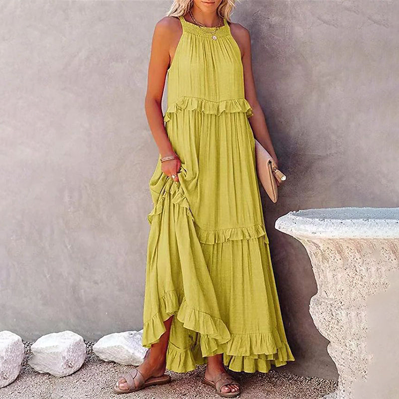 Elara™ Tummy-Flattering Maxi Summer Dress