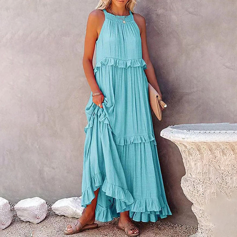 Elara™ Tummy-Flattering Maxi Summer Dress