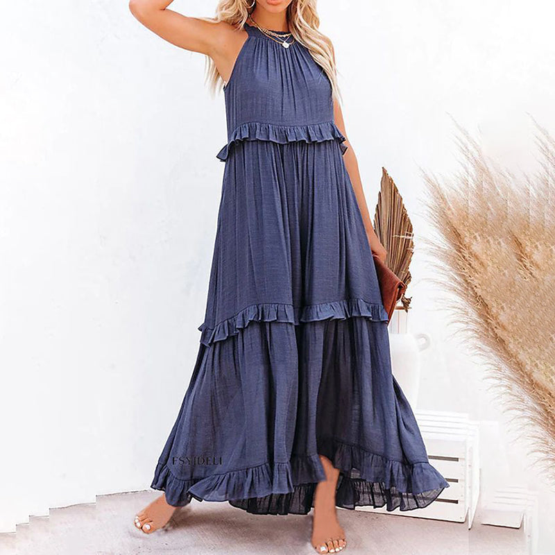 Elara™ Tummy-Flattering Maxi Summer Dress