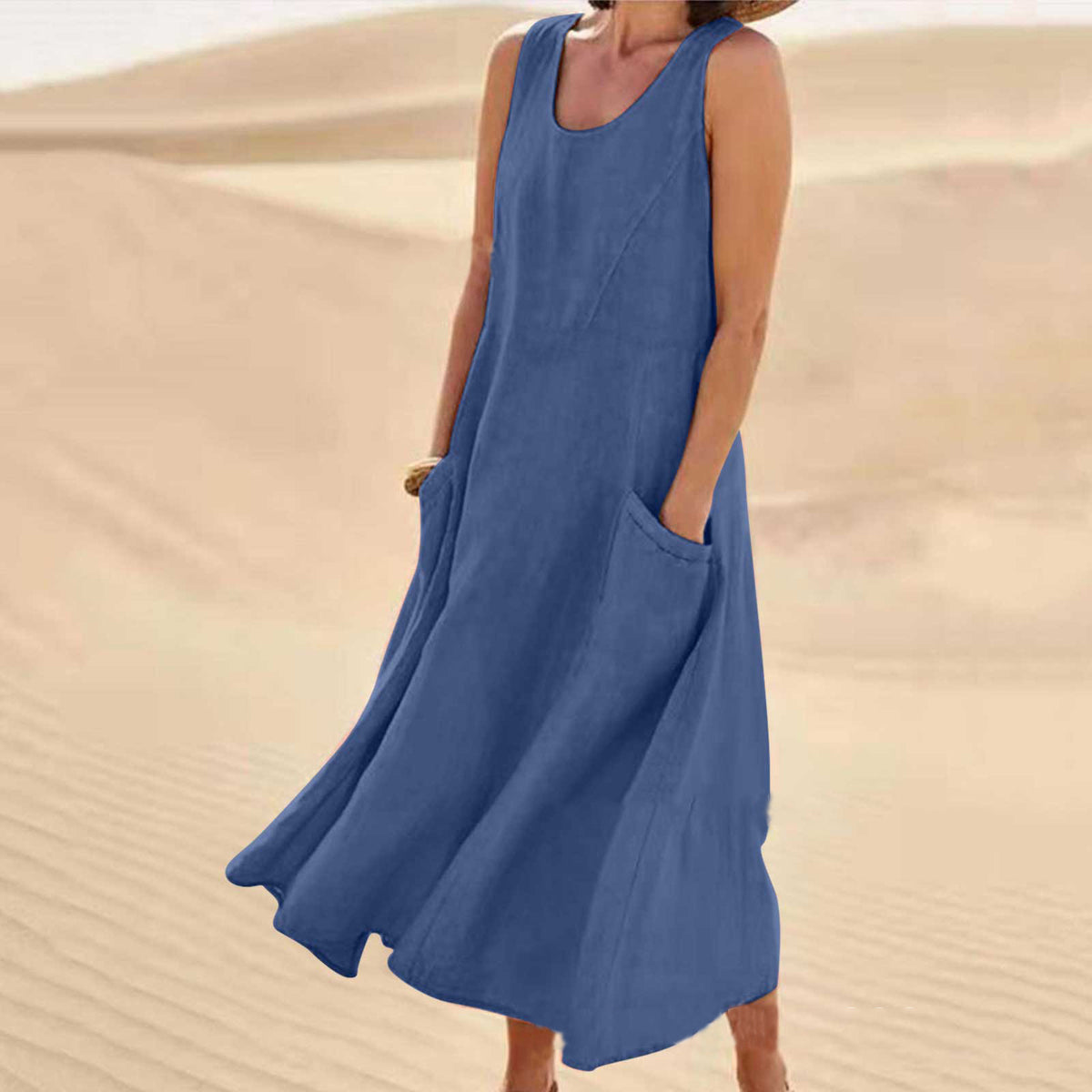 Livia™ Tummy-Flattering Maxi Summer Dress with Pockets
