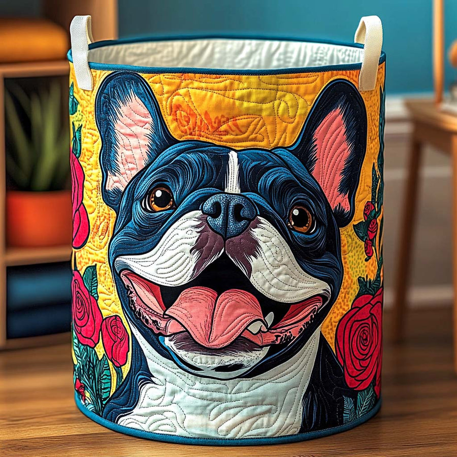 Smiling French Bulldog Laundry Basket