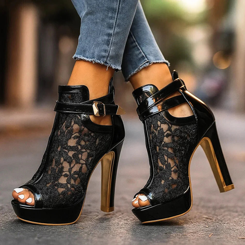 Louisa | Elegant Comfort Heels with Supportive Block Heel