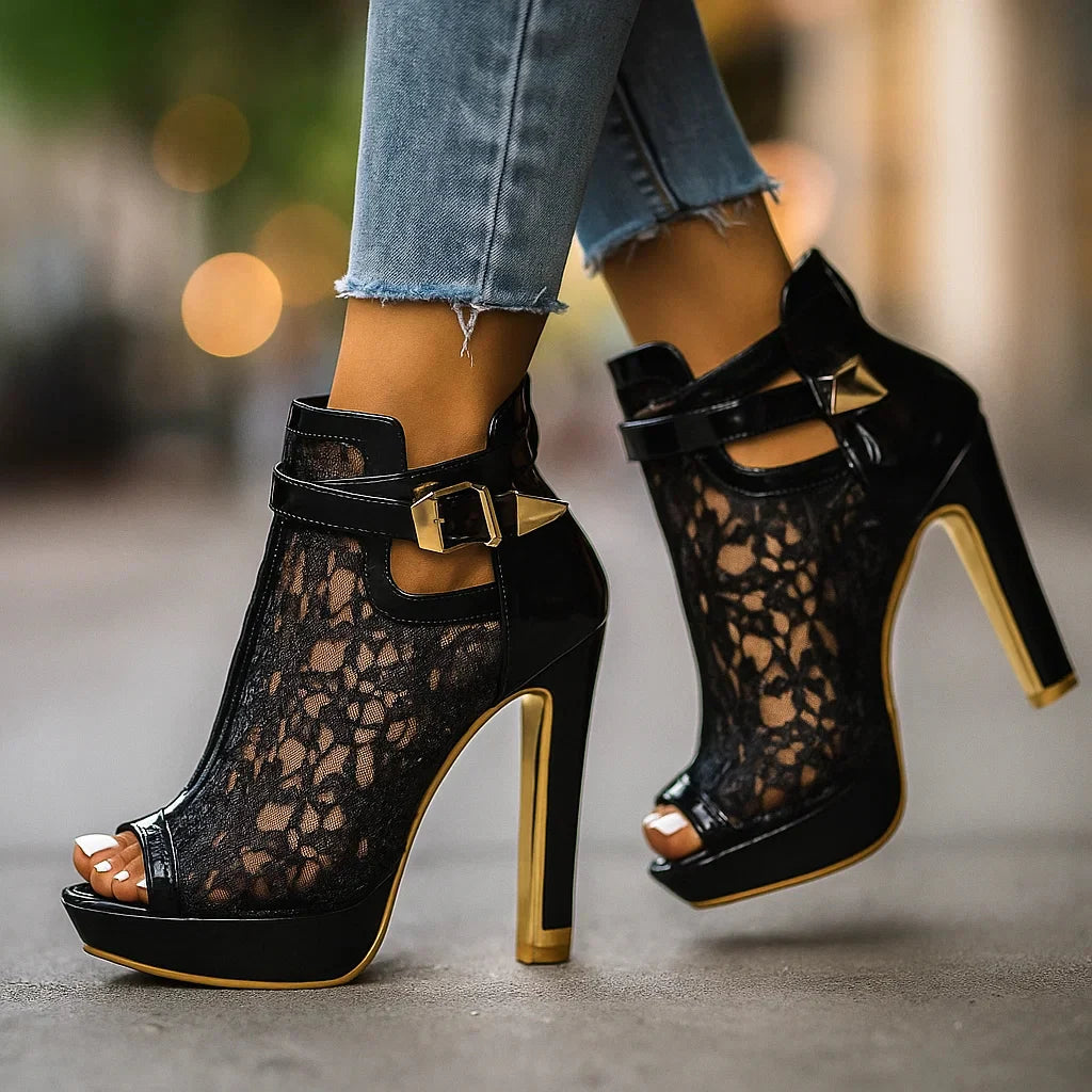 Louisa | Elegant Comfort Heels with Supportive Block Heel