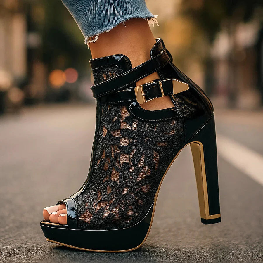 Louisa | Elegant Comfort Heels with Supportive Block Heel