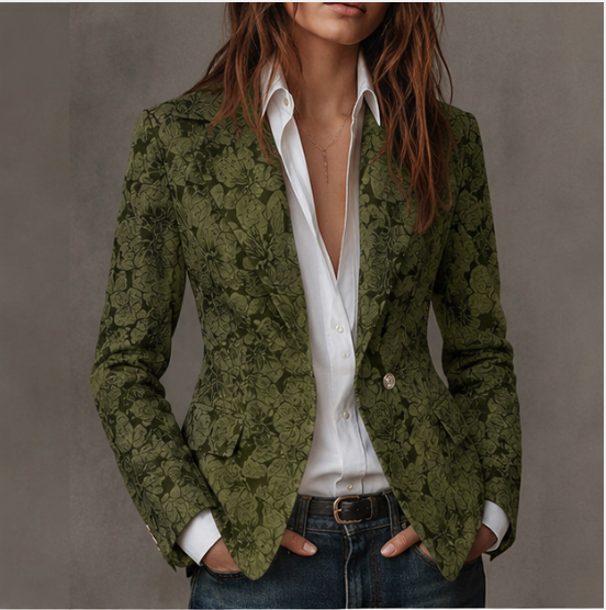 Estelle | Fitted Paisley Jacquard Blazer