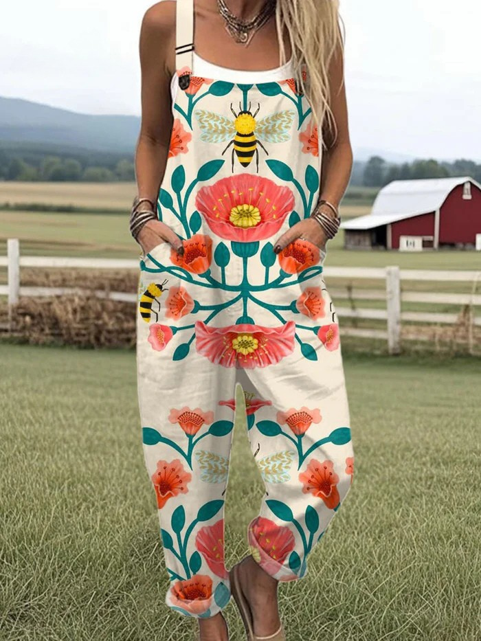 Winifred | Bee & Blossom Print Jumpsuit