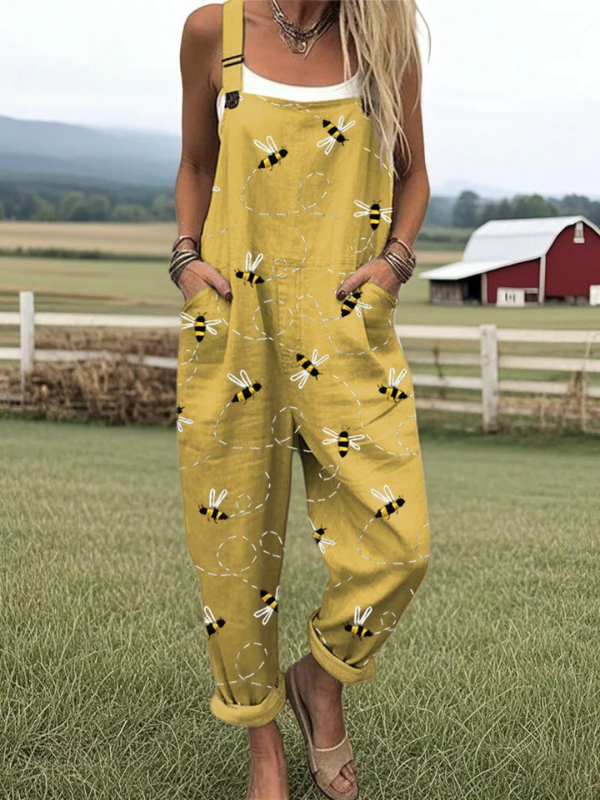 Verity | Honeybee Print Jumpsuit