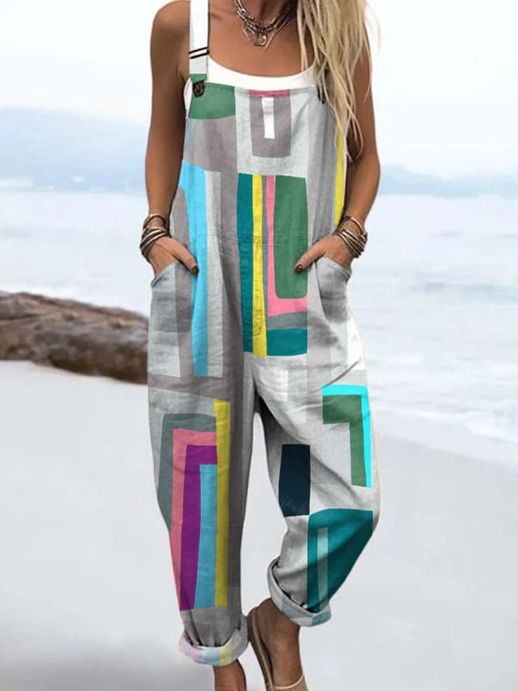 Coralie | Bold Colour-Block Jumpsuit