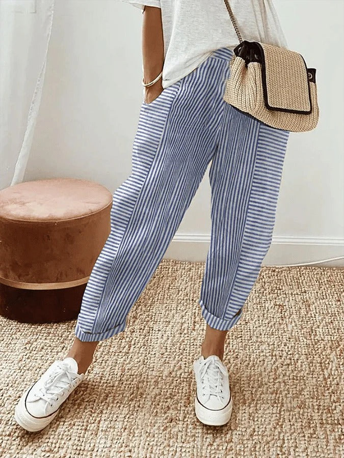 Paris light flattering pants - Blue